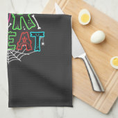 Trick or Treat Halloween Spinnenweb Ontwerp_1 Theedoek (Quarter Fold)