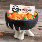 Trick or treat Halloween spookachtige gasten Dank Mini Visitekaartje