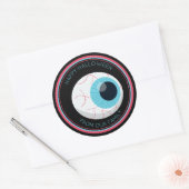Trick or treat Halloween Spooky Creepy Eyeball Ronde Sticker (Envelop)