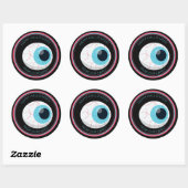 Trick or treat Halloween Spooky Creepy Eyeball Ronde Sticker (Vel)