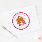 Trick or treat Halloween Spooky Creepy Pumpkin Ronde Sticker (Envelop)