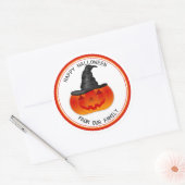 Trick or treat Halloween Spooky Creepy Pumpkin Ronde Sticker (Envelop)