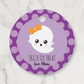 Trick or treat Halloween spooky ghost label (Voorkant)