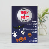 Trick or treat Halloween spooky snoep Kaart (Staand voorkant)