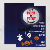 Trick or treat Halloween spooky snoep Kaart (Voorkant / Achterkant)
