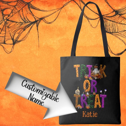 Trick or treat Halloween  Spooky Tote Bag