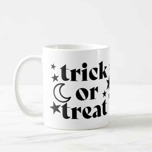 Trick or treat Halloween Stars & Crescent Moon Koffiemok (Links)