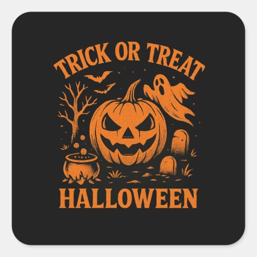 Trick or treat Halloween Sticker (Voorkant)