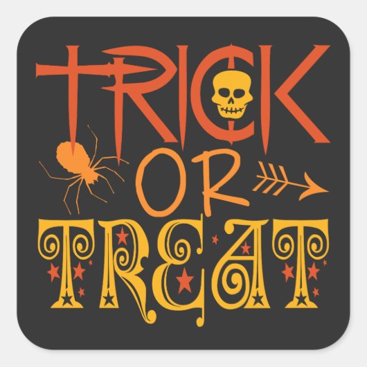 Trick or treat Halloween stickers (Voorkant)