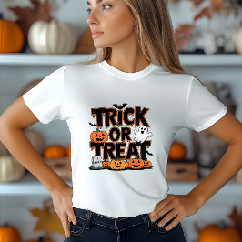 Trick or Treat: Halloween T-Shirt with Pumpkins an