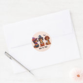 Trick or treat Halloween teckel honden Ronde Sticker (Envelop)