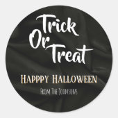 Trick or Treat Halloween Tekst Citaat Sticker (Voorkant)