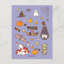 Trick or treat Halloween Thema briefkaart