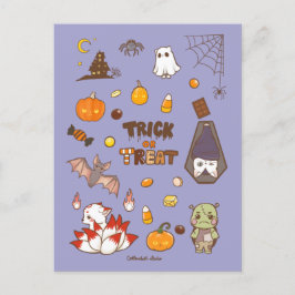 Trick or treat Halloween Thema briefkaart