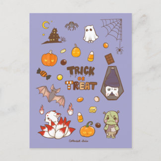 Trick or treat Halloween Thema briefkaart