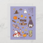 Trick or treat Halloween Thema briefkaart (Voorkant / Achterkant)