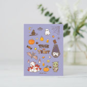 Trick or treat Halloween Thema briefkaart (Staand voorkant)