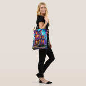 Trick or treat Halloween Town Gepersonaliseerd Zwa Tote Bag (Op model)