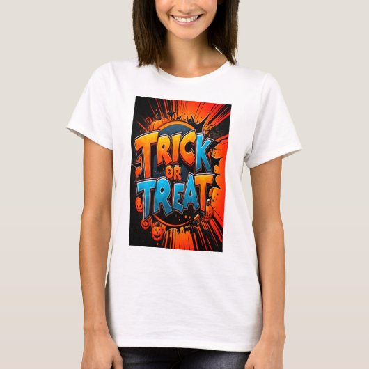 Trick or treat Halloween Tshirt (Voorkant)