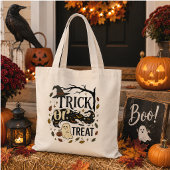 Trick or Treat Halloween Typography Tote Bag