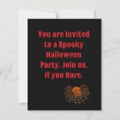 Trick or treat Halloween Uitnodiging (Achterkant)