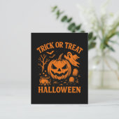 Trick or treat Halloween Uitnodiging (Staand voorkant)