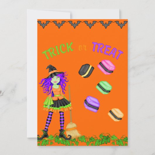 Trick or treat Halloween Uitnodiging (Voorkant)