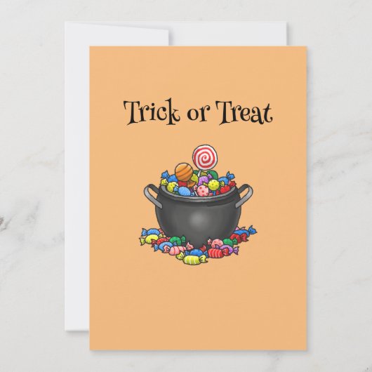 Trick or treat Halloween Uitnodiging (Achterkant)