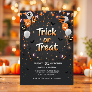 Trick or treat Halloween Uitnodiging