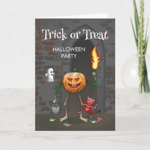 Trick or Treat Halloween uitnodiging