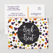 Trick or treat Halloween Uitnodiging Briefkaart (Voorkant / Achterkant)