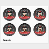 Trick or Treat Halloween Vampierkoningin Ronde Sticker (Vel)