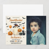 Trick-or-Treat Halloween Verjaardag Uitnodiging (Voorkant / Achterkant)