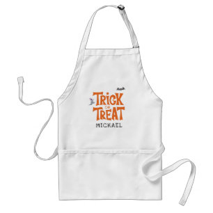 Trick or Treat Halloween Verjaardagsfeestje Custom Standaard Schort