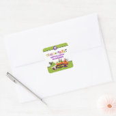 Trick or Treat Halloween Vierkante Sticker (Envelop)