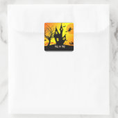 Trick or Treat, Halloween Vierkante Sticker (Tas)