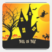 Trick or Treat, Halloween Vierkante Sticker (Voorkant)