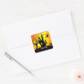 Trick or Treat, Halloween Vierkante Sticker (Envelop)