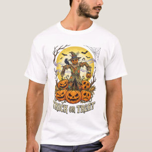 Trick Or Treat Halloween Vogelverschrikker Pompoen T-shirt