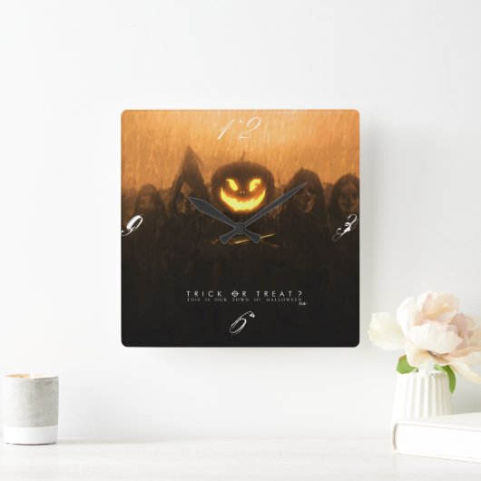 Trick or treat halloween wandklok (Huis)