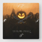Trick or treat halloween wandklok (Voorkant)