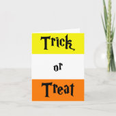 Trick or treat, Halloween Wenskaart Kaart (Voorkant)