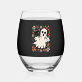Trick or Treat Halloween Wijnglas Zonder Voet (Voorkant)