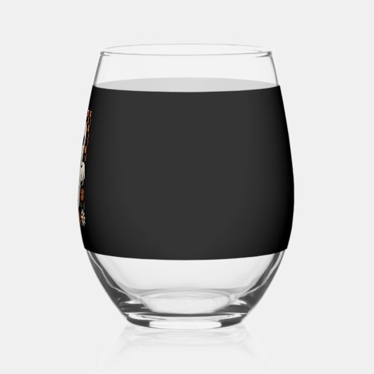 Trick or Treat Halloween Wijnglas Zonder Voet (Links)