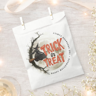 Trick or treat Halloween Witch Custom Name Bedankzakje