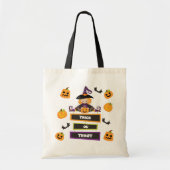Trick or treat Halloween Witch Pumpkin Tote Bag (Voorkant)