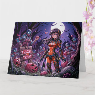 Trick or Treat Halloween zombies die hersenen uitd Kaart