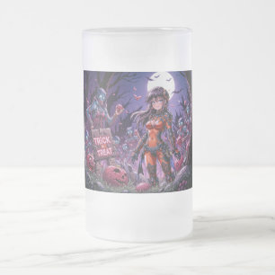 Trick or Treat Halloween zombies die hersenen uitd Matglas Bierpul