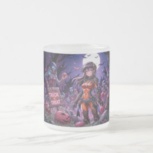 Trick or Treat Halloween zombies die hersenen uitd Matglas Koffiemok