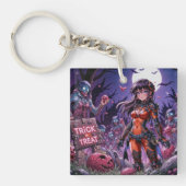 Trick or Treat Halloween zombies die hersenen uitd Sleutelhanger (Voorkant)